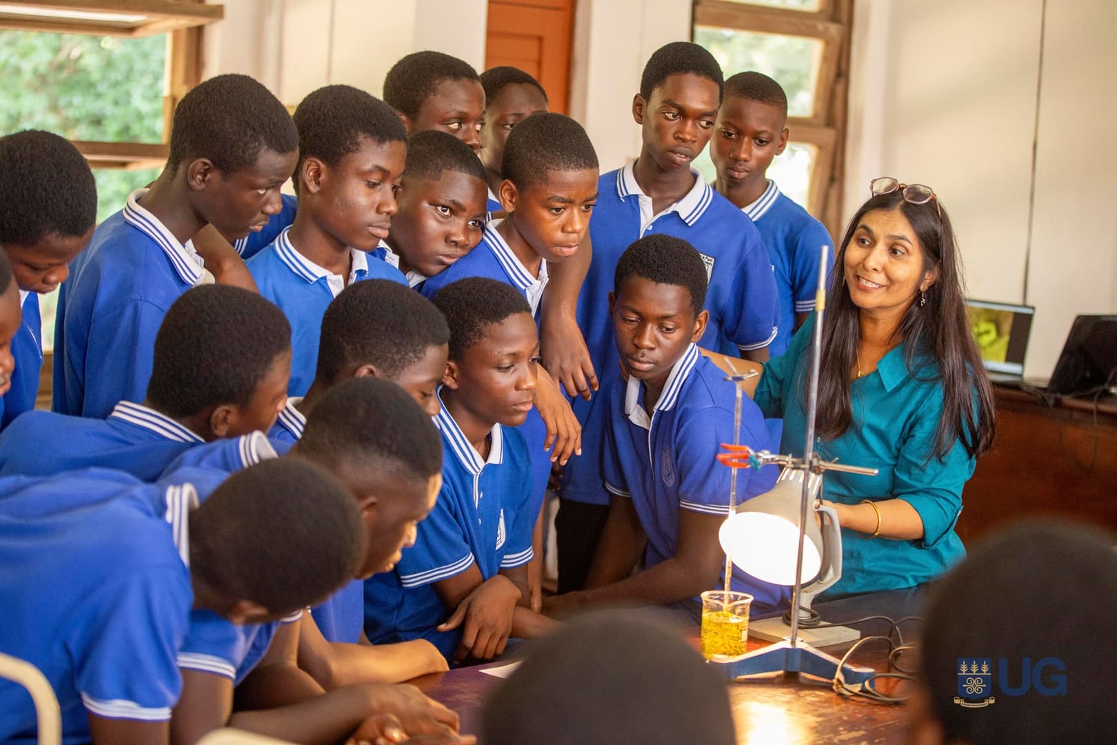 A group of students from Royale Avenue International School and St. Peter and Paul Catholic School recently visited the Department of Plant and Environmental Biology